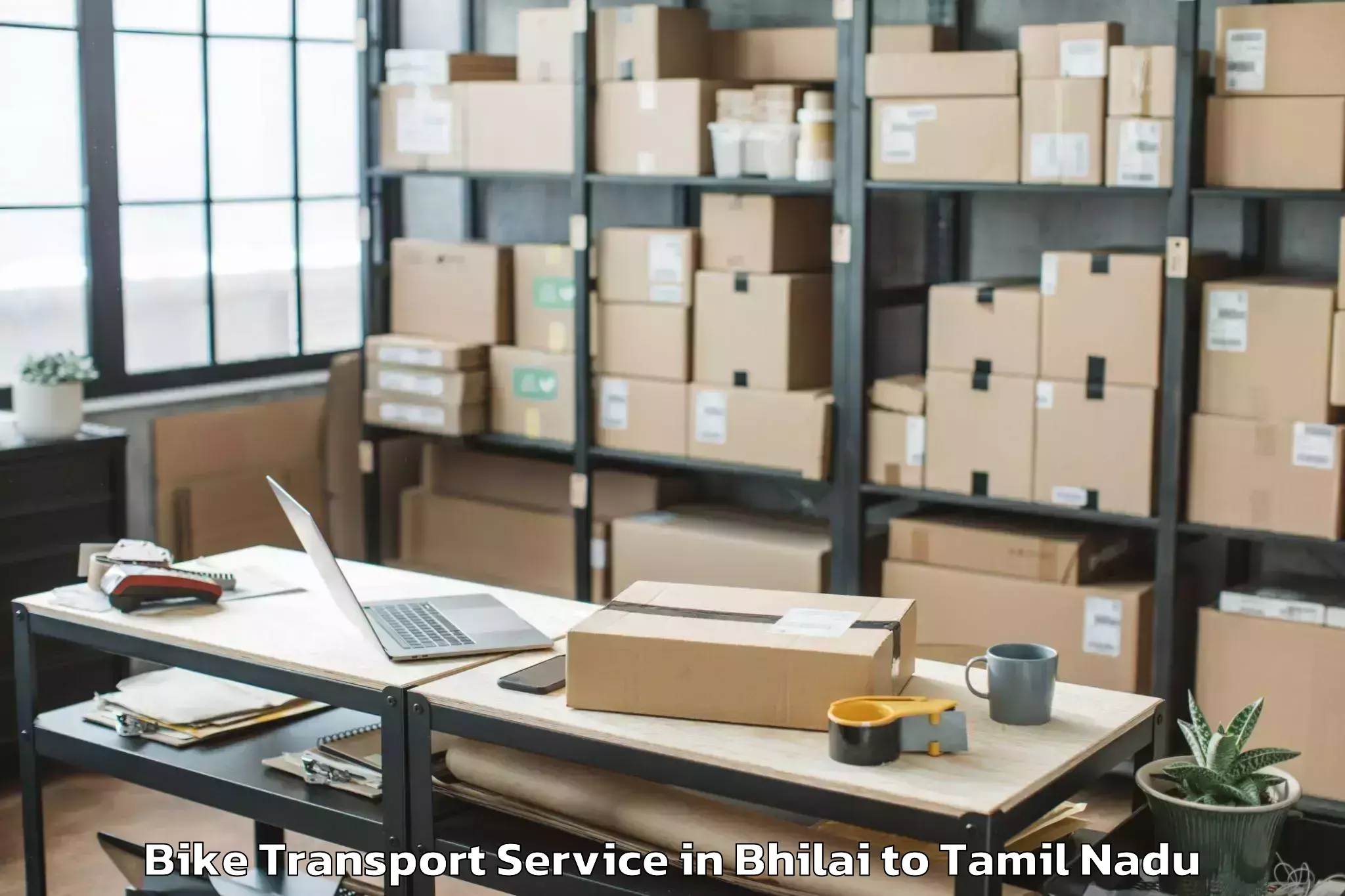 Book Your Bhilai to Tiruvarur Bike Transport Today